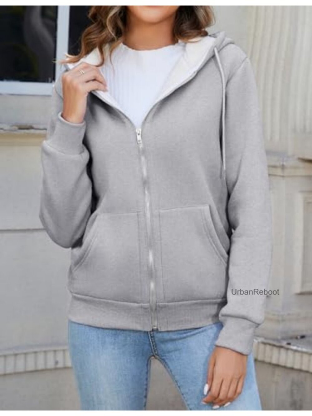 Full Zip Sherpa Lined Fleece Hoodie Sweatshirt Coat